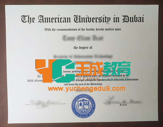 American University in Dubai degree