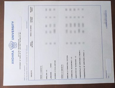 Buy Andhra University transcript. 哪里能买到安得拉大学成绩单？