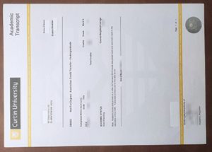 Curtin University academic transcript