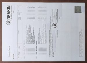 Deakin University academic transcript