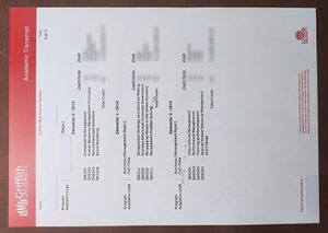 Griffith University academic transcript