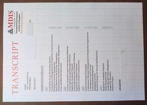 Management Development Institute of Singapore transcript