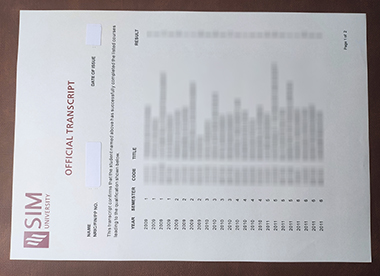 Buy SIM University transcript. 购买一个SIM大学假成绩单