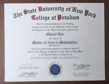 Buy State University of New York at Potsdam degree. 怎样获得纽约州立大学波茨坦分校学位证书？
