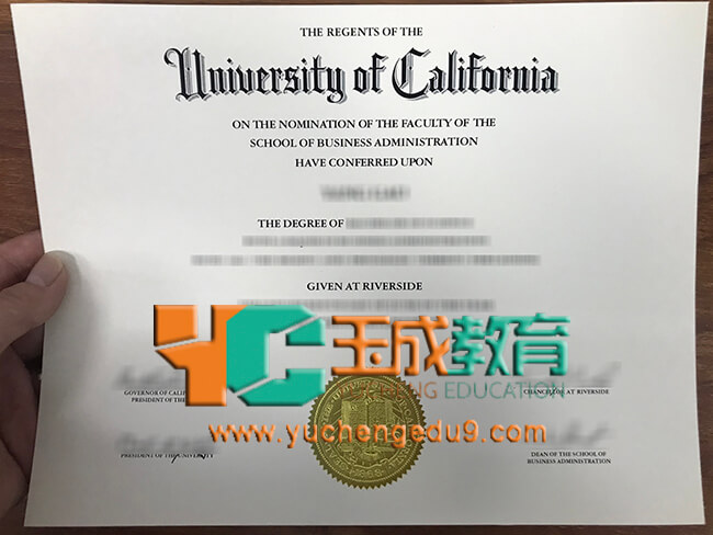 UCR, University of California, Riverside degree 加州大学河滨分校学位