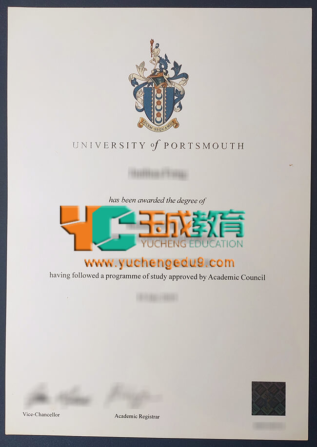 University of Portsmouth degree 朴茨茅斯大学学位证书