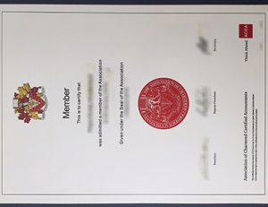 Association of Chartered Certified Accountants certificate 特许公认会计师公会ACCA证书
