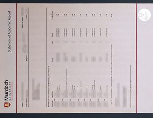 Murdoch University transcript 默多克大学成绩单