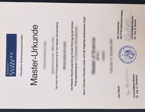 University of Duisburg-Essen degree 杜伊斯堡-埃森大学文凭