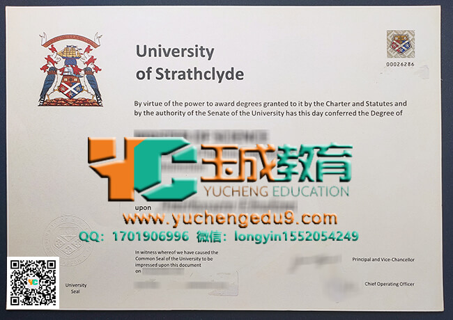 University of Strathclyde degree 斯特拉斯克莱德大学证书