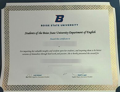 How to buy a Boise State University certificate? 办理博伊西州立大学证书