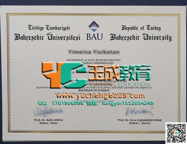 巴切谢希尔大学理学学士学位 Bahçeşehir University degree of bachelor of science