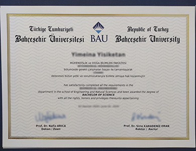 如何获得伪造的巴切谢希尔大学BAU理学学士学位？ How to buy a fake Bahçeşehir University (BAU) degree of bachelor of science?