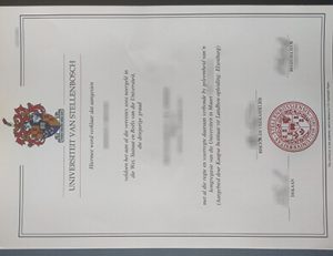 Stellenbosch University certificate 斯泰伦博斯大学证书