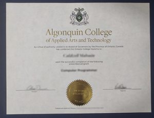 阿冈昆应用艺术与技术学院文凭 Algonquin College of Applied Arts and Technology diploma