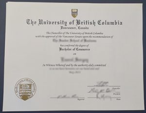 不列颠哥伦比亚大学（UBC）商业学士学位 University of British Columbia （UBC) Bachelor of Commerce degree