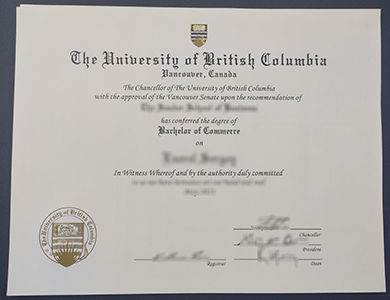 办理不列颠哥伦比亚大学（UBC）商业学士学位 Buy a fake University of British Columbia （UBC) Bachelor of Commerce degree